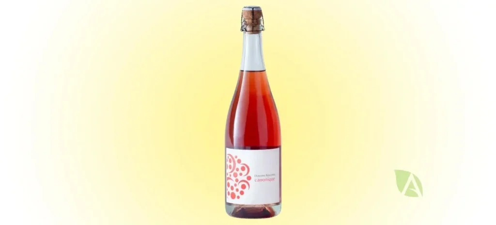 Bouteille de vin mousseux rosé, le Canonique du Domaine Bergeville