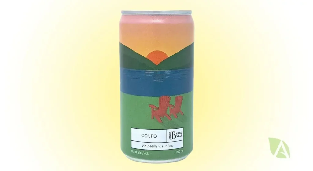 Cannette de Colfo vin blanc pétillant avec bulles