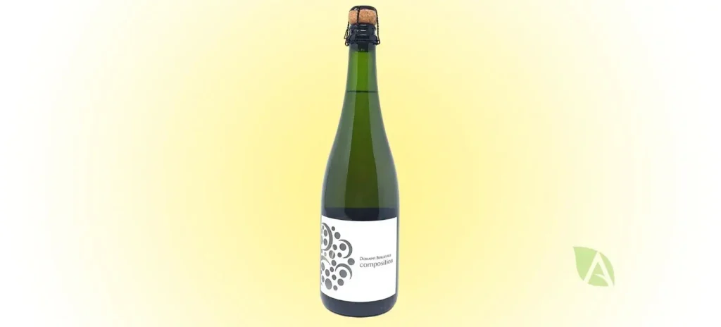 Bouteille de vin mousseux blanc biologique, Composition du Domaine Bergeville