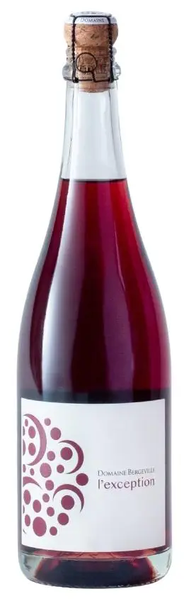 Bouteille de vin rouge pétillant Exception, du Domaine Bergeville