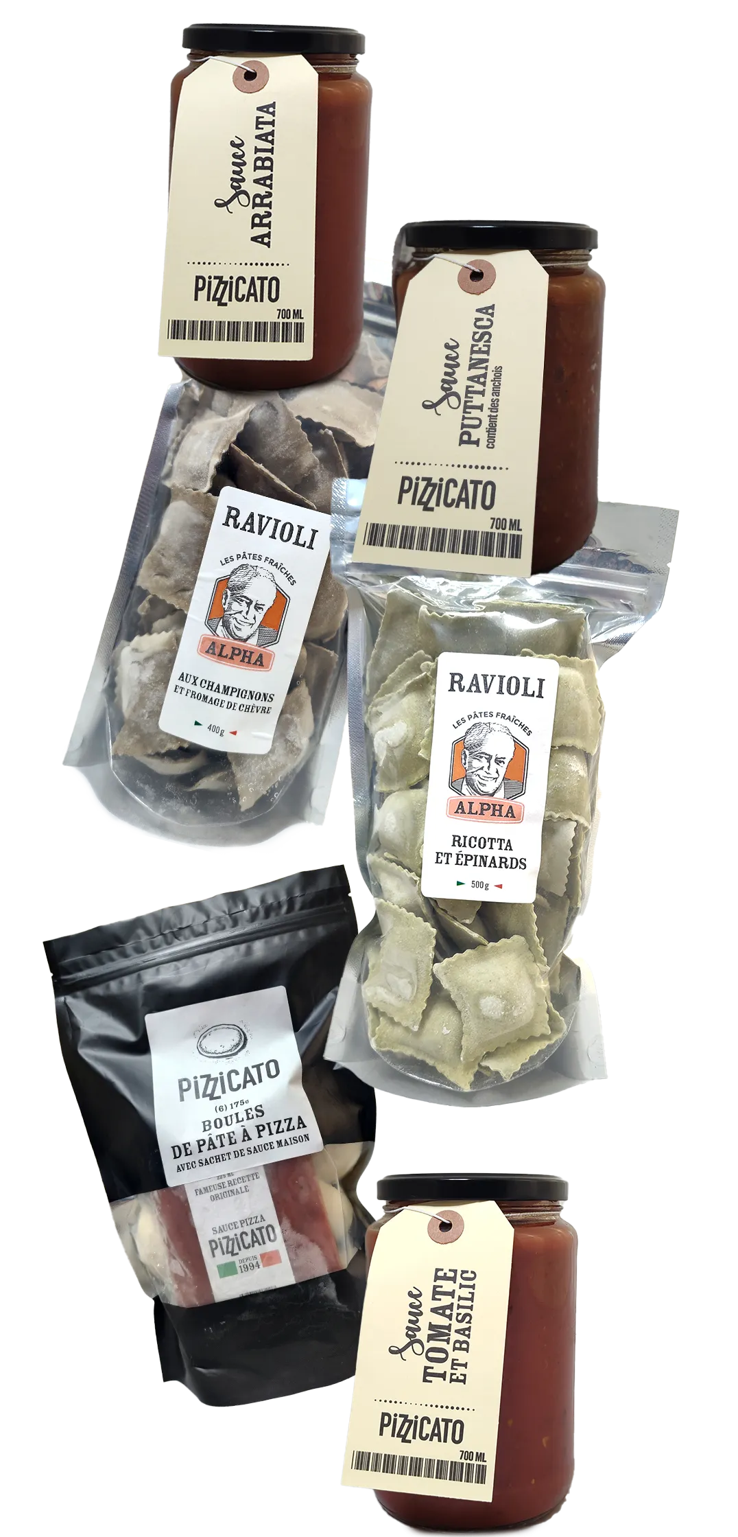 produits Pizzicato et pâtes fraîches Alpha à la Coop Alentour
